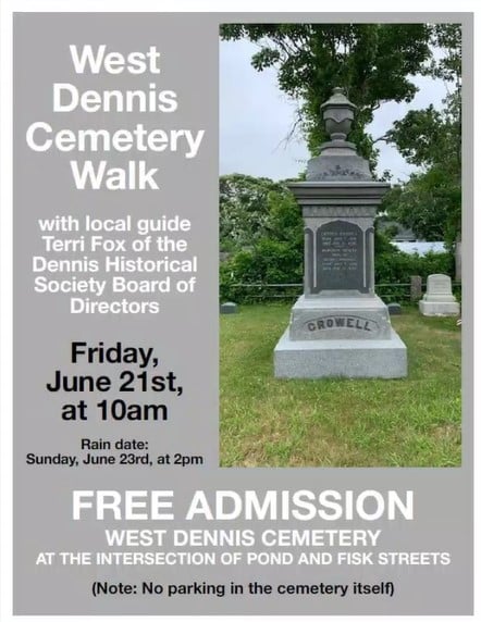 west dennis cemetary walk