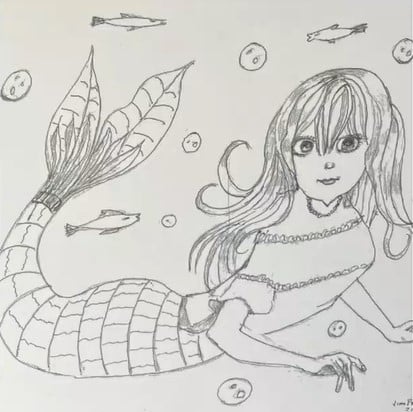 mermaid drawing